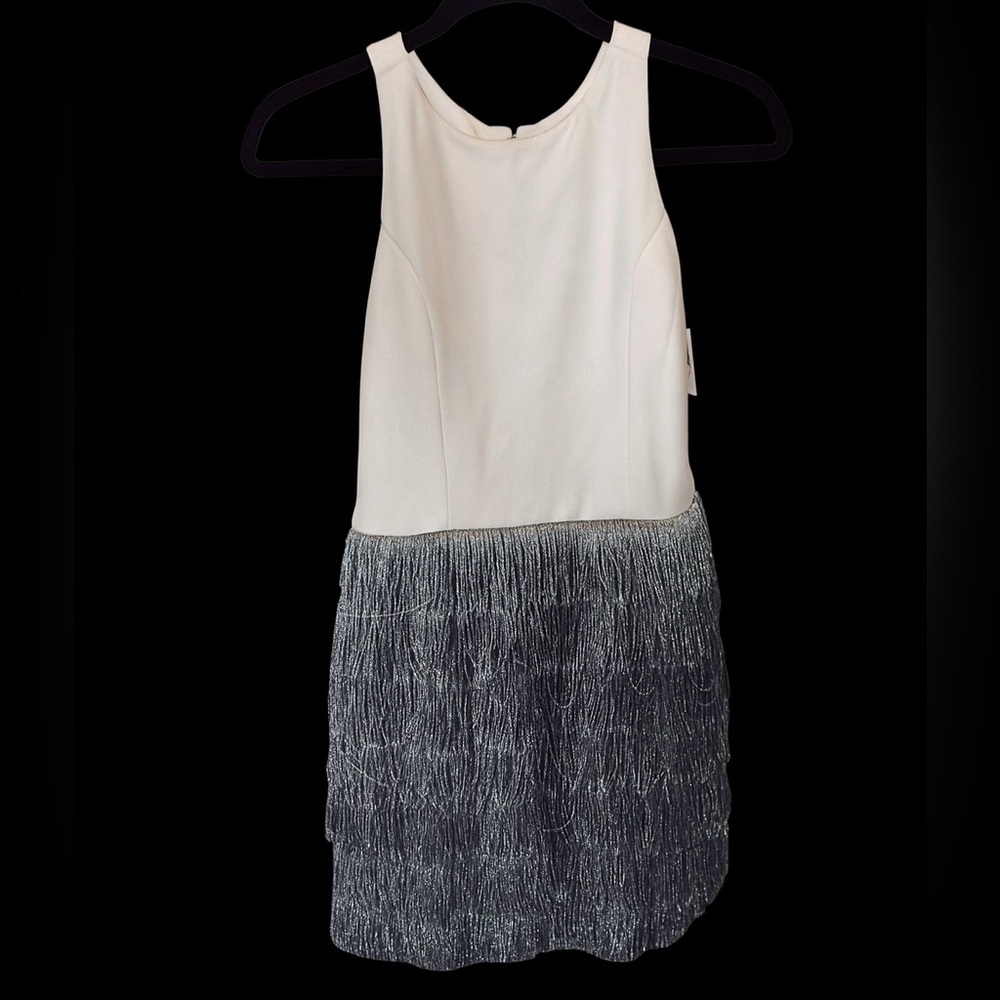 Size 14 Big Girls 
Zoe Ltd White and Silver BIG Kids Formal Dress